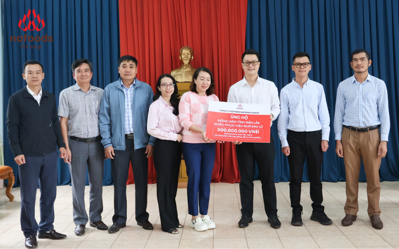 Nafoods group ủng hộ khắc phục hậu quả do bão lũ