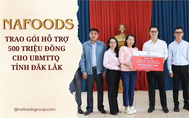 Nafoods hỗ trợ 500 triệu đồng khắc phục hậu quả sau bão